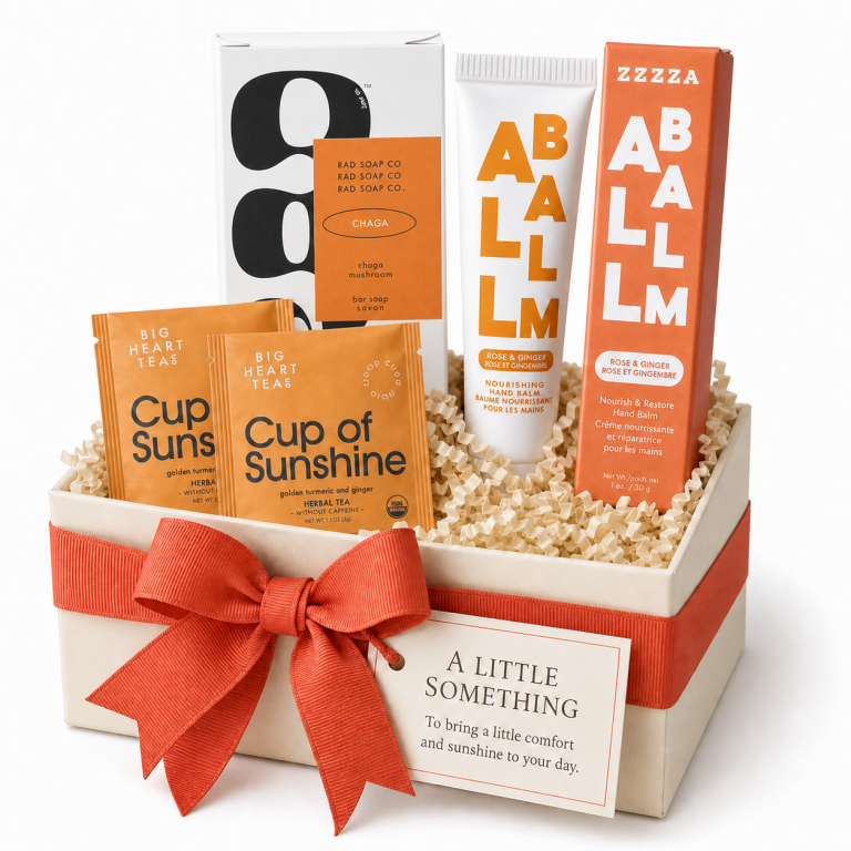 Curated NYC Gift box with NY Trivia, Afternoon in Central Park Candle, I HERAT NY Linen Napkins, NYC etched notebook and custom card.